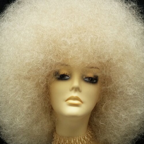 Large Blonde Afro Synthetic Costume Wig 96475lafro613 Etsy