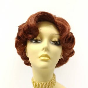 50&#39;s Style Short Bright Auburn Costume Wig Cosplay Wig [01-5-Marilyn-130]