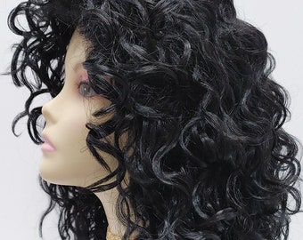 Wig curly black discount
