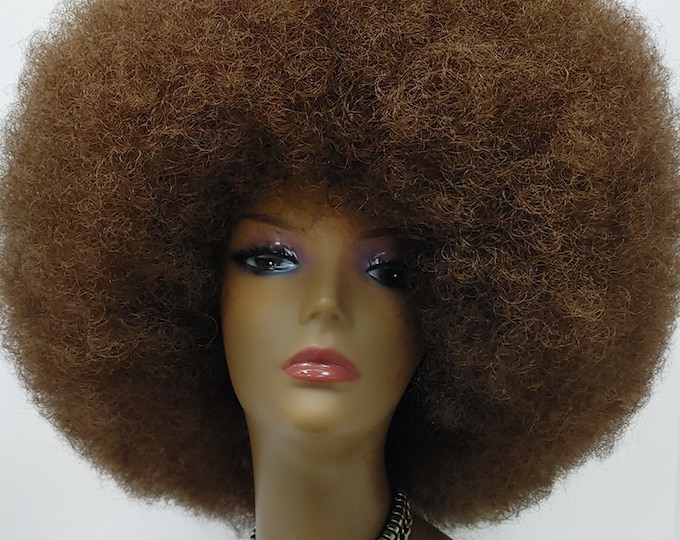 Extra Large Jumbo Brown Afro Synthetic Costume Wig [96-479-xlafro-8] - Etsy