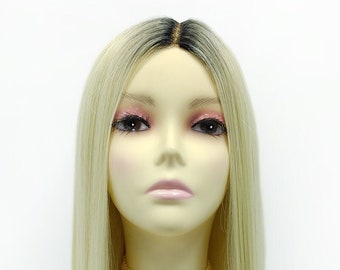 Strawberry blonde heat safe long straight wig 17\