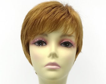 Tapered cut + strawberry blonde