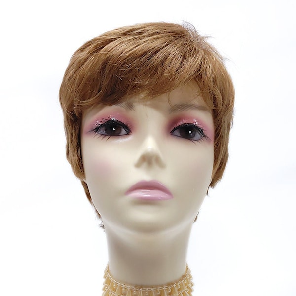 Short Tapered Pixie Cut Strawberry Blonde Wig [170-825S-SBeth-27]