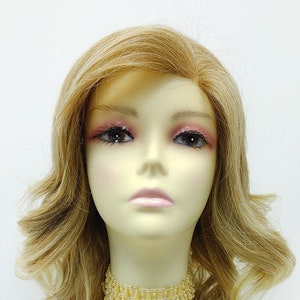 15 inch Mixed Strawberry Blonde with Light Blonde Ends Long Wavy Layered Deep Lace Front Free Part Heat Safe Wig [76-394-Grace-T613/27]