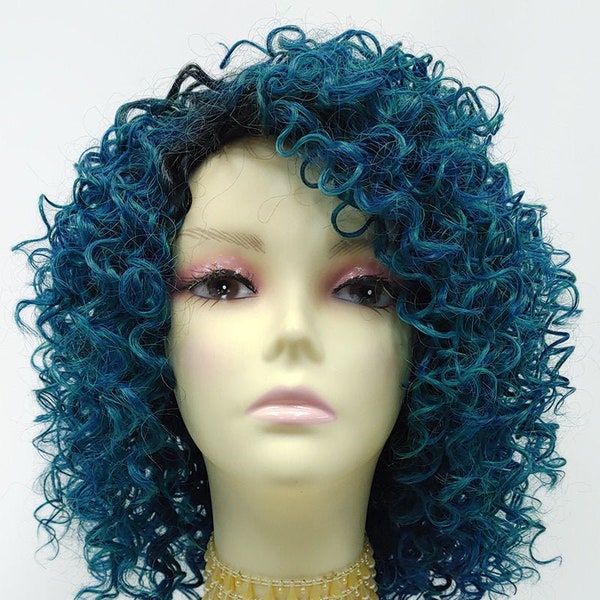 Teal Wig Etsy