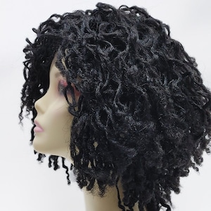 10 Inch Short Skinny Twists Dreads Black Synthetic Wig [124-579-Chika-1B]