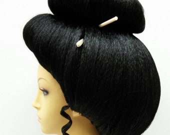 Japanese Geisha Upstyle Black Costume Wig
