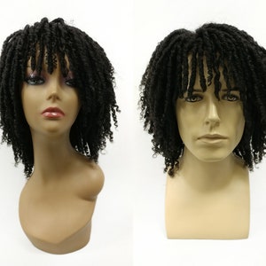 12 inch Off-Black Dreadlocks Unisex Synthetic Fashion Wig [150-727-Cobi-1B]