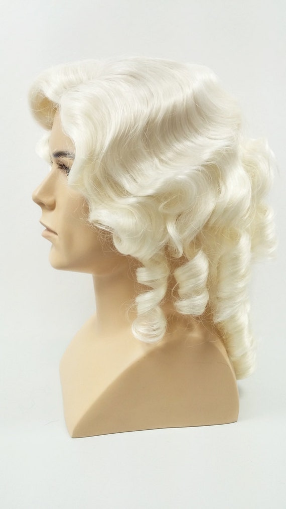 Colonial Curly Wig Platinum Blonde Ringlets 18th Century  display picture 2
