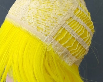 Yellow layered shag wig 12\