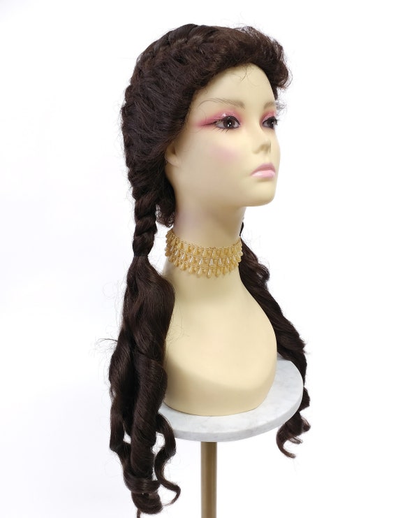 22 Inch Medium Brown Braided Pigtails Costume Dorothy Wizard  display picture 3