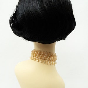 Lace Front Short Black Retro Bob Wig with Side Part. 20s 50s Style Heat Resistant Fashion Wig 110-508-Josie-1 画像 4