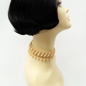 Lace Front Short Black Retro Bob Wig with Side Part. 20s 50s Style Heat Resistant Fashion Wig 110-508-Josie-1 画像 3