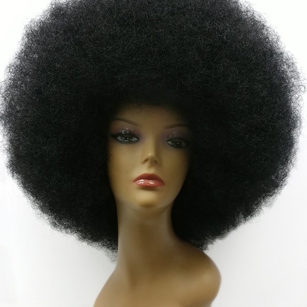 Extra Large Jumbo Off Black Afro Synthetic Costume Wig [97-480-XLAfro-1B]