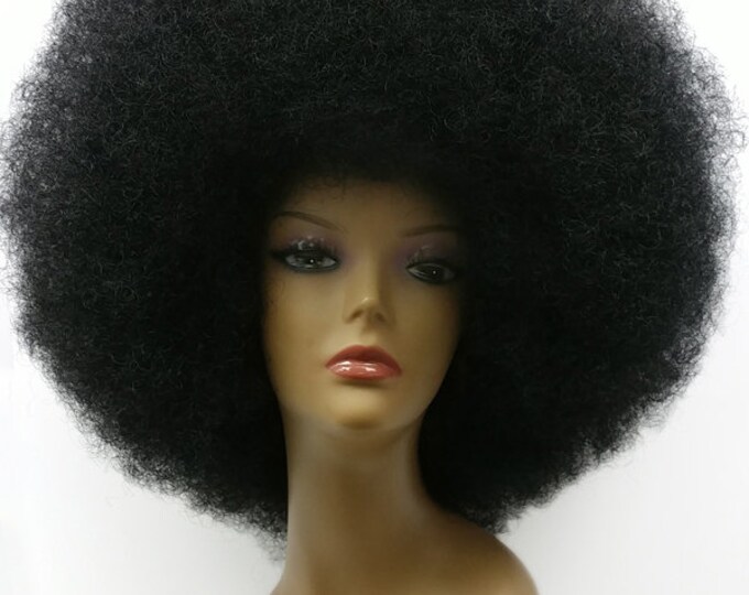 Extra Large Jumbo off Black Afro Synthetic Costume Wig 97-480-xlafro-1b ...