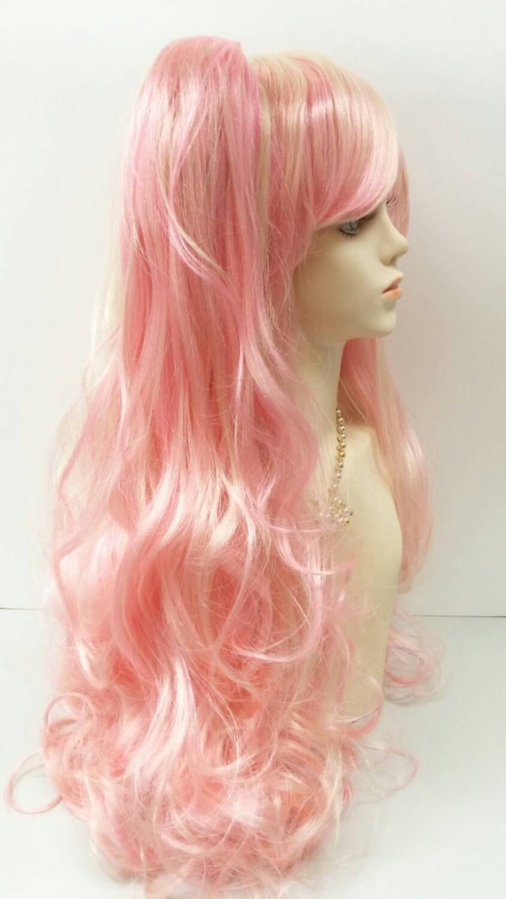 Long 30 Inch Pink Blonde Lolita Style Fashion Wig. Harajuku  display picture 1