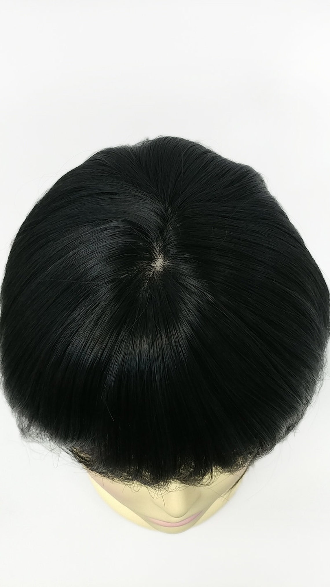 Black Synthetic Page Boy Short Straight Chin Length 1920s Bob Etsy