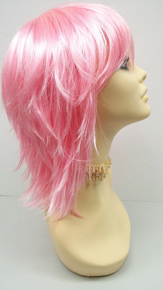 pink 60s wig