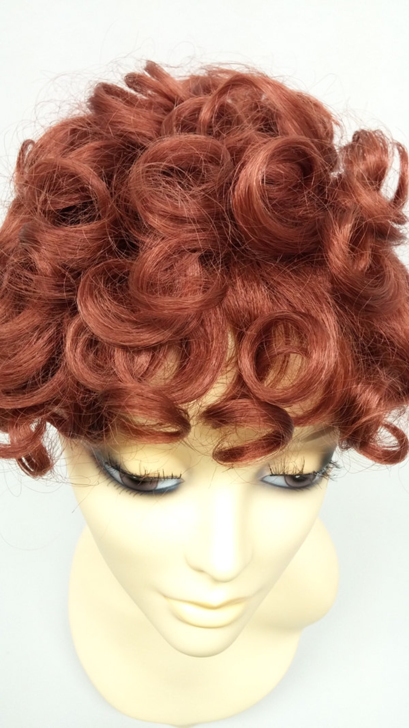 Red Curly Updo Wig. Victorian Costume Wig. Colonial Wig. Etsy