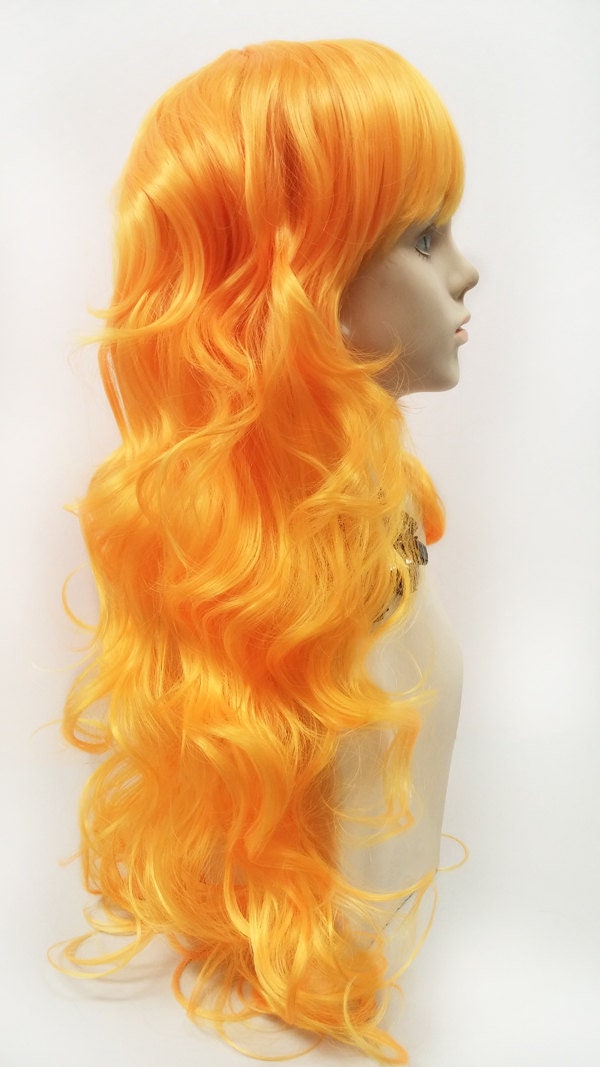Curly Orange Wig for Girl Costume Anime Figure Cosplay Emma Wig Cosplay Costume Hair