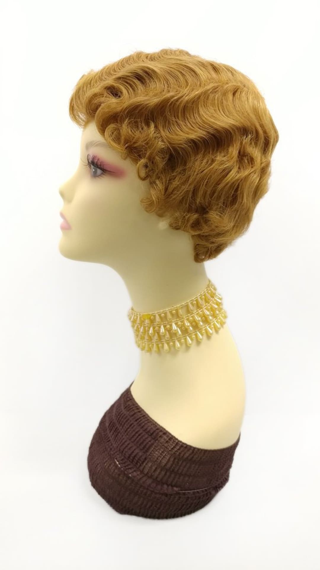 1920s Style Short Strawberry Blonde Marcel Finger Wave  display picture 1
