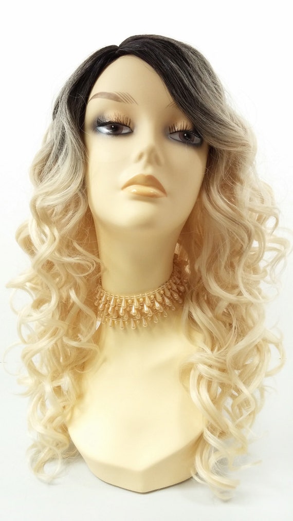 Long curly blonde heat resistant wig Amazon.com : Fencca Platinum Blonde Long Curly Wigs for  main image 2