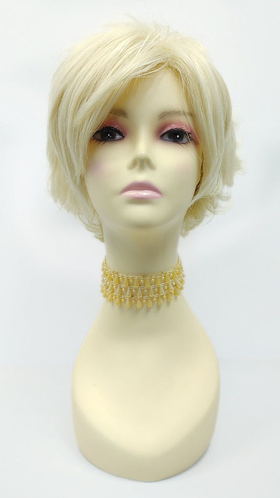 NEW Short Light  Blonde Stylish Flip Up Wig Blonde Flip Wig - Etsy main image 2