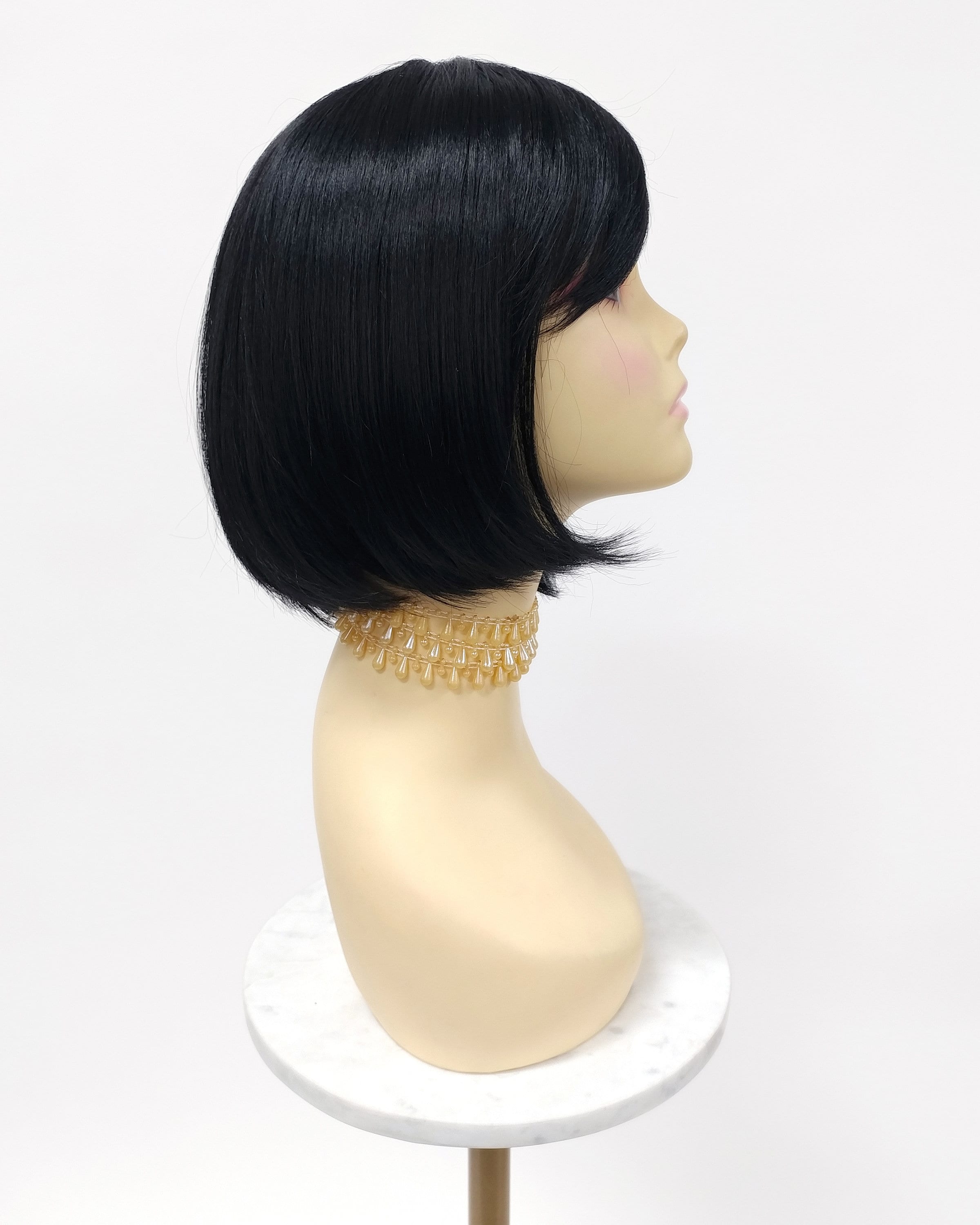 Spirit Halloween fashion pageboy wig black brand new in bag bob wig Black Short Bob Wig Straight With Bangs. Page Boy Wig. [08  main image 3