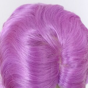 Unisex Purple Curly Colonial Costume Wig. 1700s Style Ringlets Wig. Judge Historical Costume Cosplay Wig 84-434B-Charles-Purple image 6