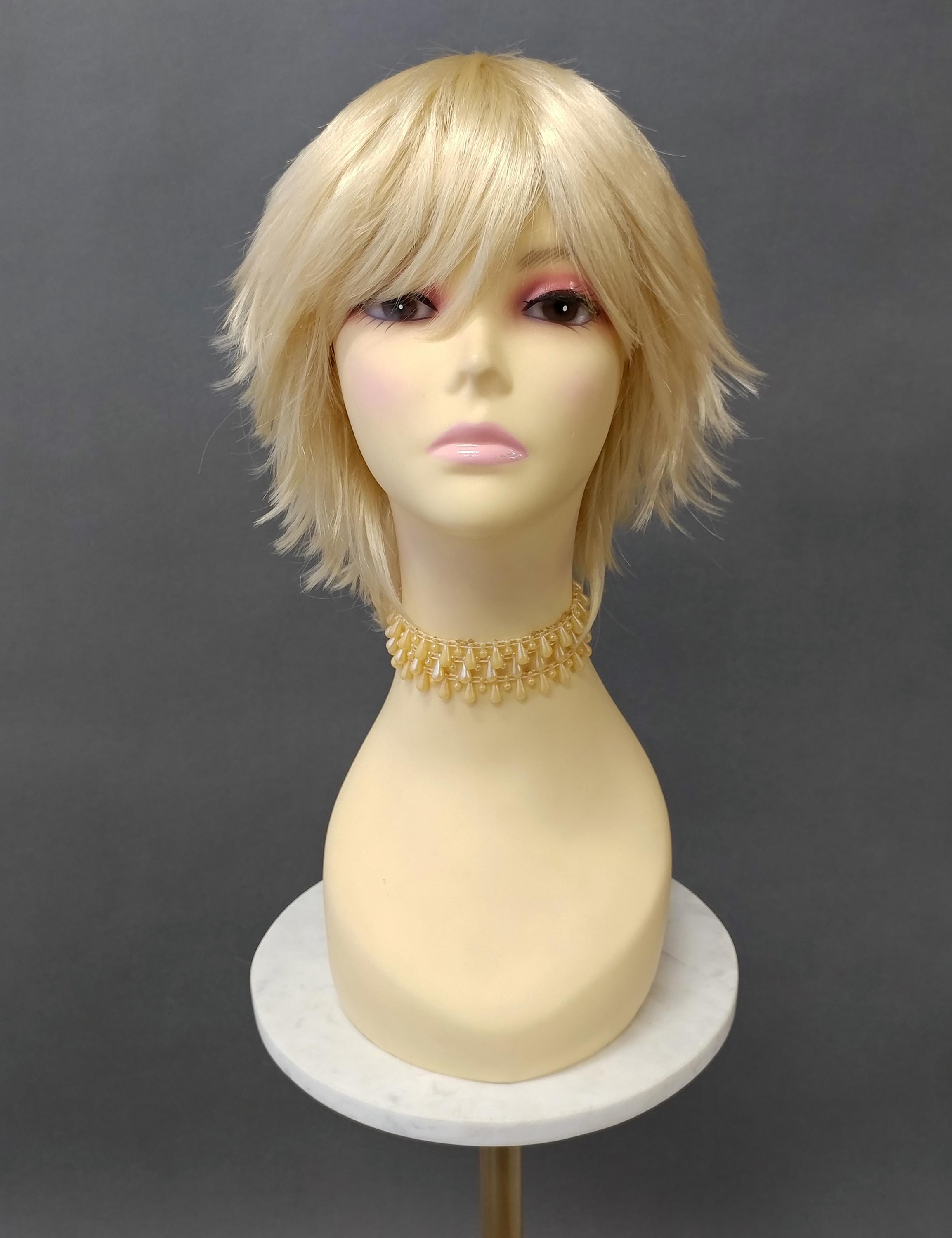 Short Choppy Layered Shag Wig Blonde Anime Cosplay Synthetic  display picture 3