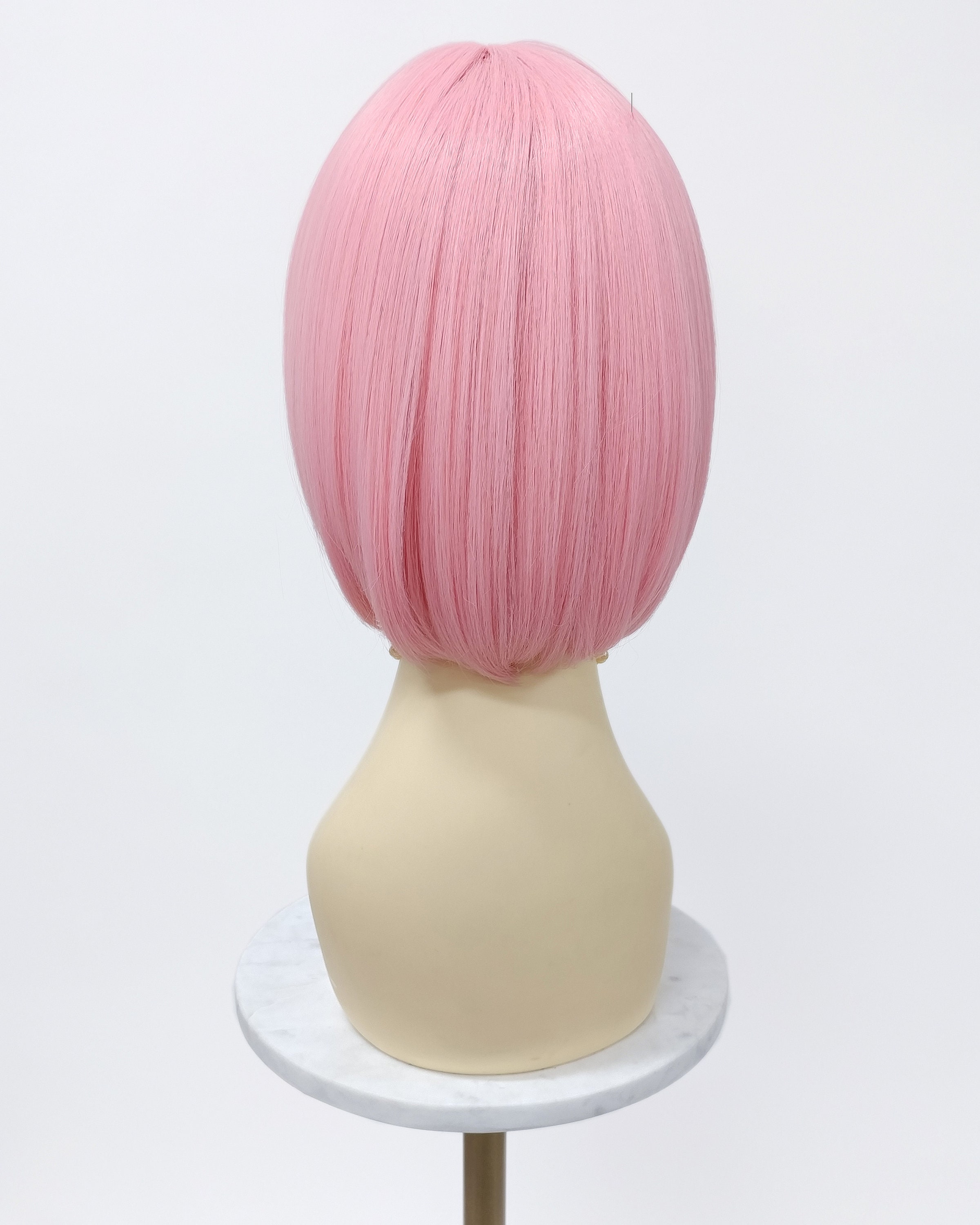 Heat Resistant Pink Short Pageboy Straight Bob Wig Amazon.com: PLULON Pink Short Bob Wig and Sunglass Set, Neon  main image 4
