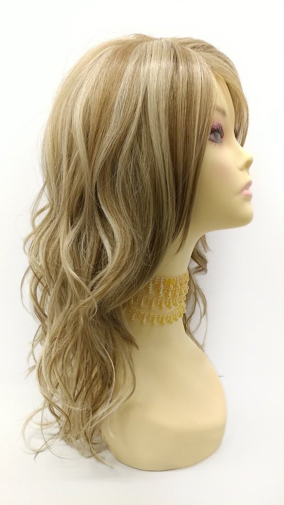 Long 18 Inch Dark Ash Blonde With Light Blonde Highlights Wavy Fashion Wig With Premium Heat Resistant Fiber 30 174b Monday 14 22