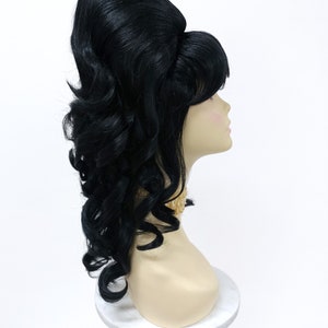 Long 17 Inch Black Wavy Beehive Costume Wig 22-141-wvbeehive-1 - Etsy