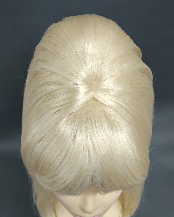Blonde retro 60s beehive wig Amazon.com: morvally Blonde Beehive Wig with Retro Bangs for  main image 4