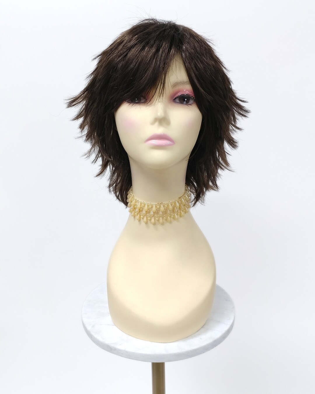 thumbnail image 2 of Aazon.co: Karlery En Short Straight Dark Brown Wig Halloween Costue 2 of 10