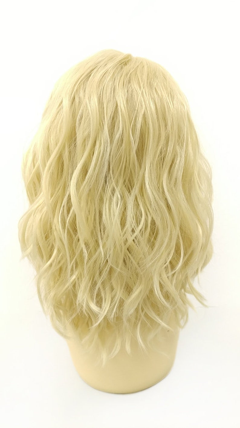 14 Inch Lace Front Light Blonde Short Wavy Lob Wig w/ Side | Etsy