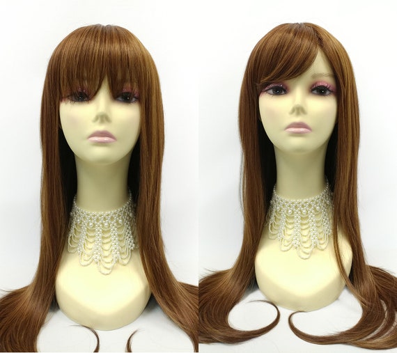 Strawberry Blonde Wig With Bangs For Women Long Straight Wig *NEW* $_12.JPG?set_id=880000500F main image 2