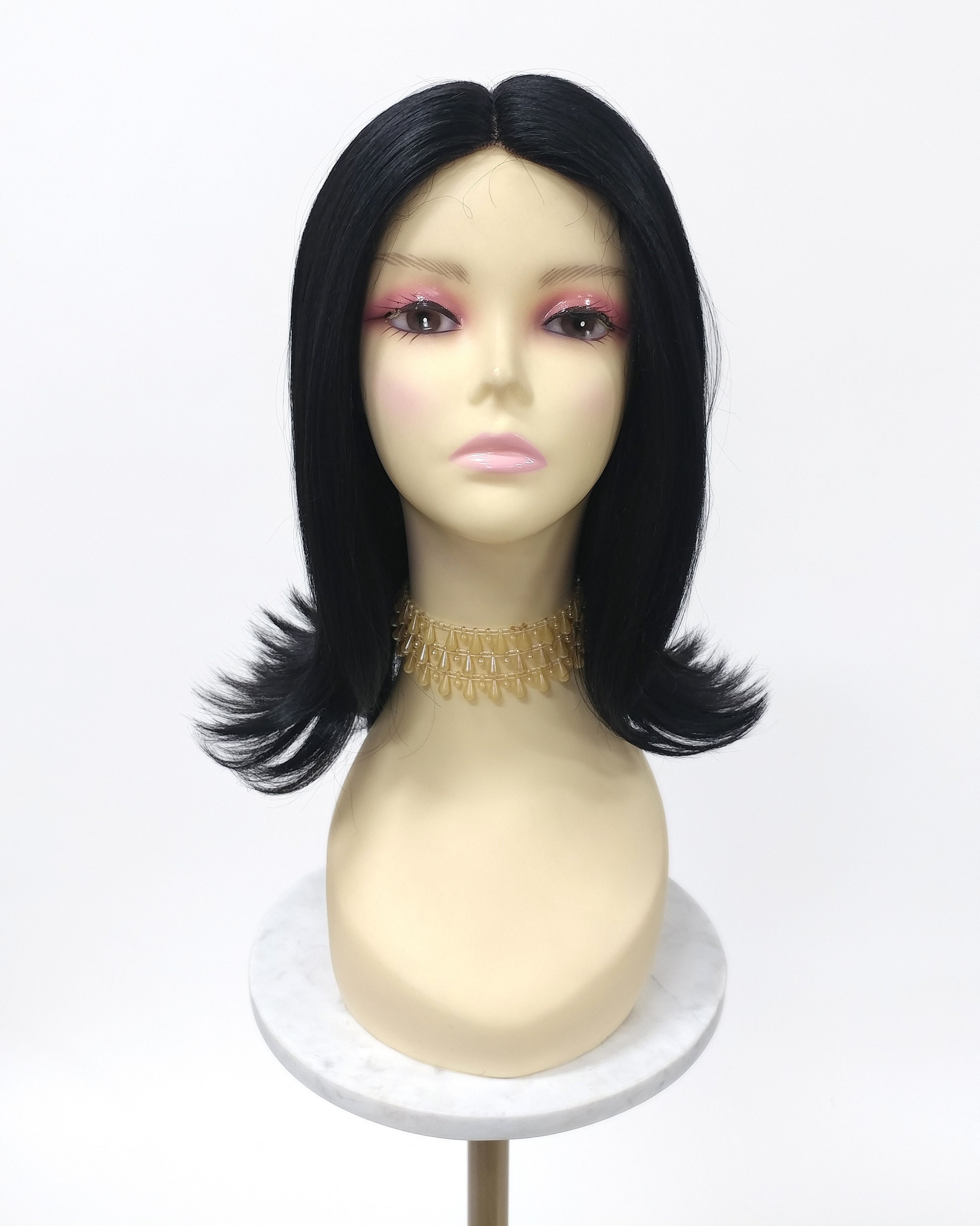 NEW 1B Straight Lace Front Wig 14” U Part Wig Straight Hair 14 “Short Brazilian Straight Human  main image 2