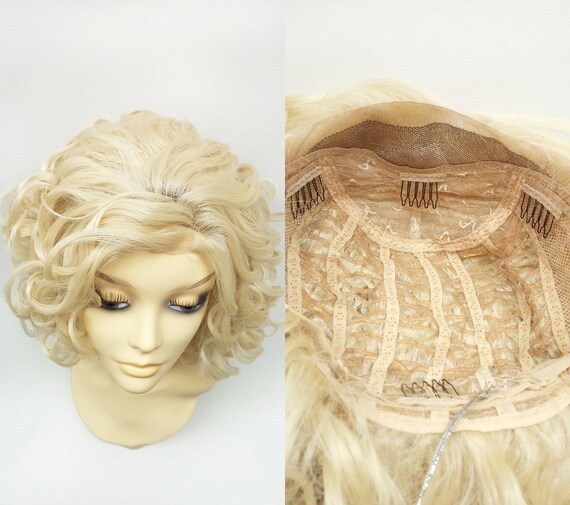 13 Inch Lace Front Blonde Curly Wig Large Spiral Curls Heat Etsy