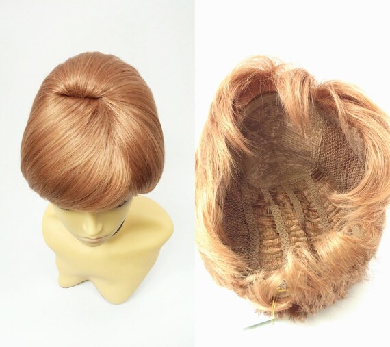 Short Strawberry Blonde Retro Bump Wig 60s 70s Pouf Style Etsy