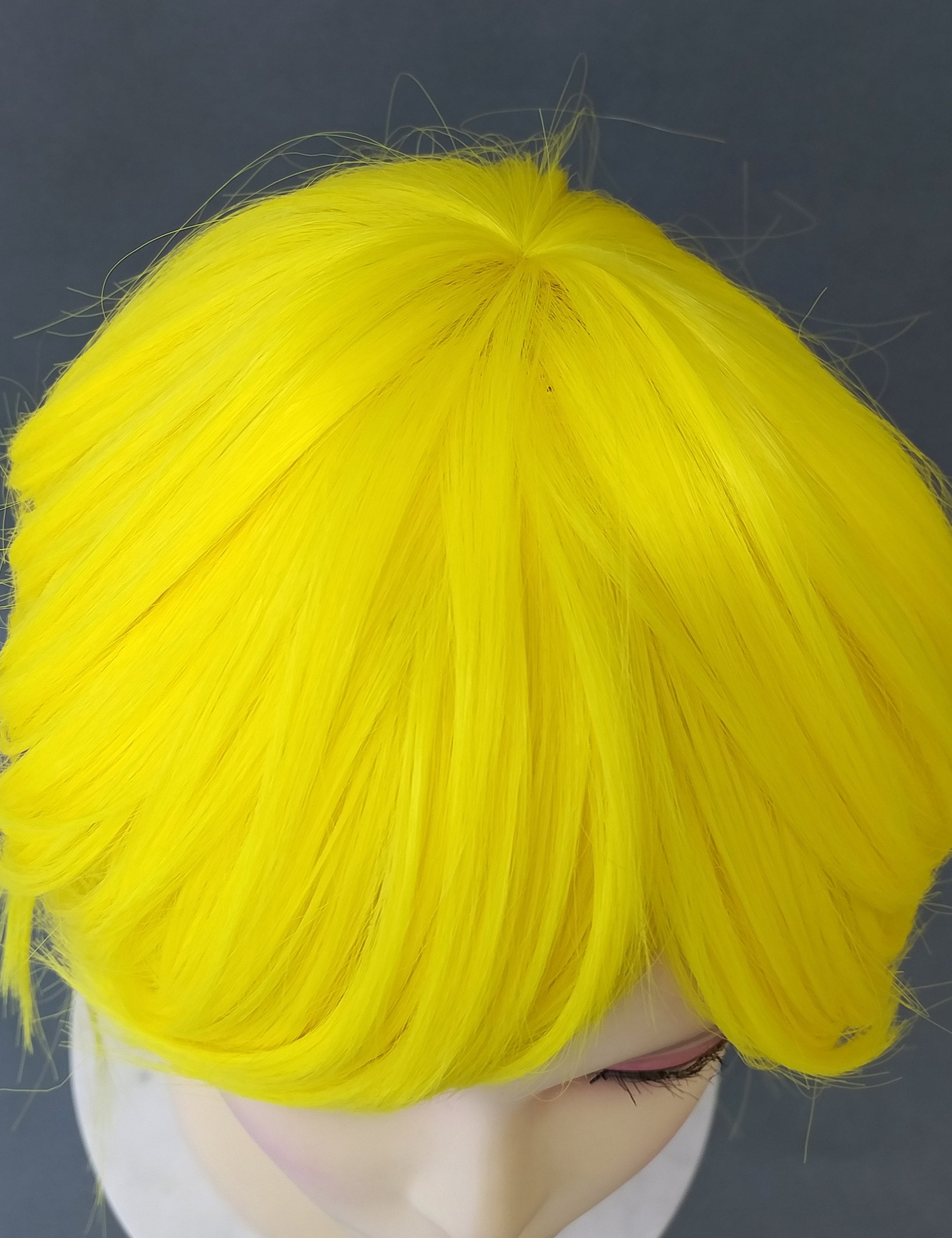 Yellow layered shag wig 12\