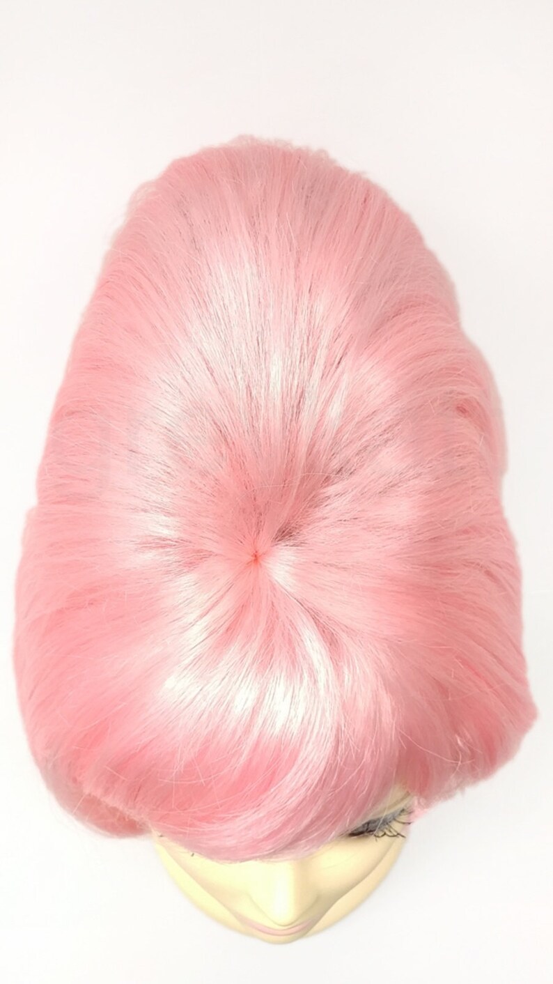 11 inch Light Pink Short Straight Beehive Costume Wig. Retro | Etsy