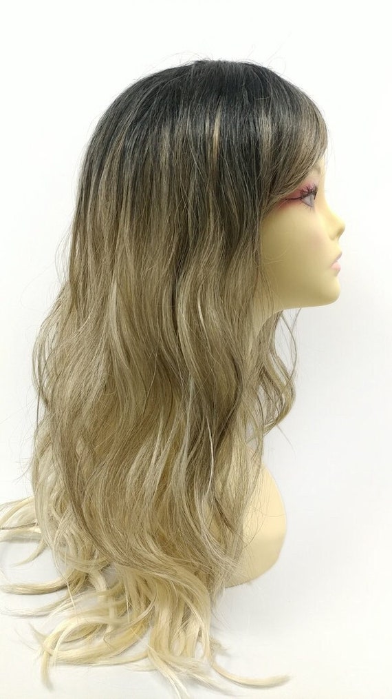 Long 20 Inch Ash Dark Blonde With Light Blonde Ombre and  display picture 2