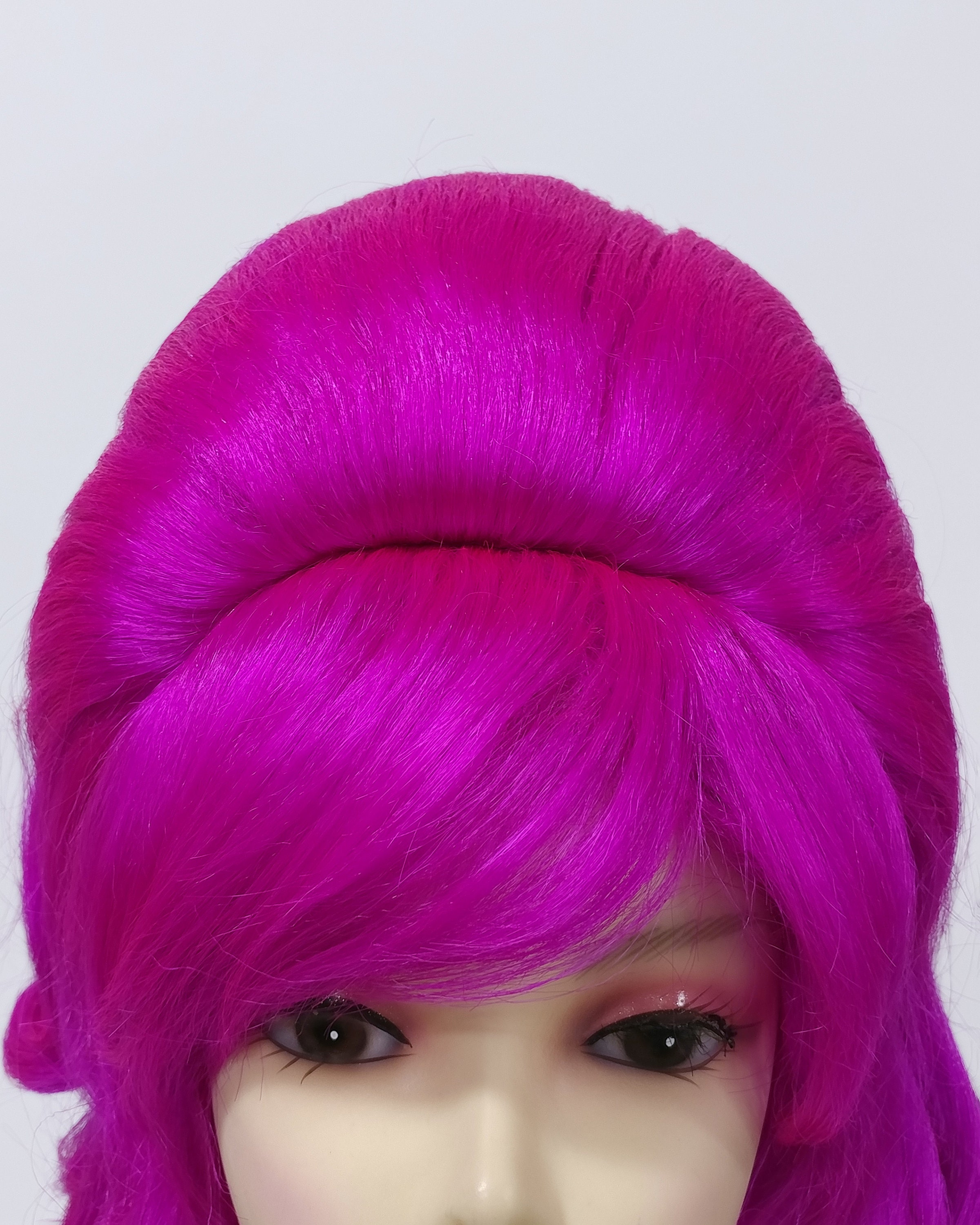 Magenta Wavy Beehive Costume Wig. [22-147-wvbeehive-magenta  display picture 2