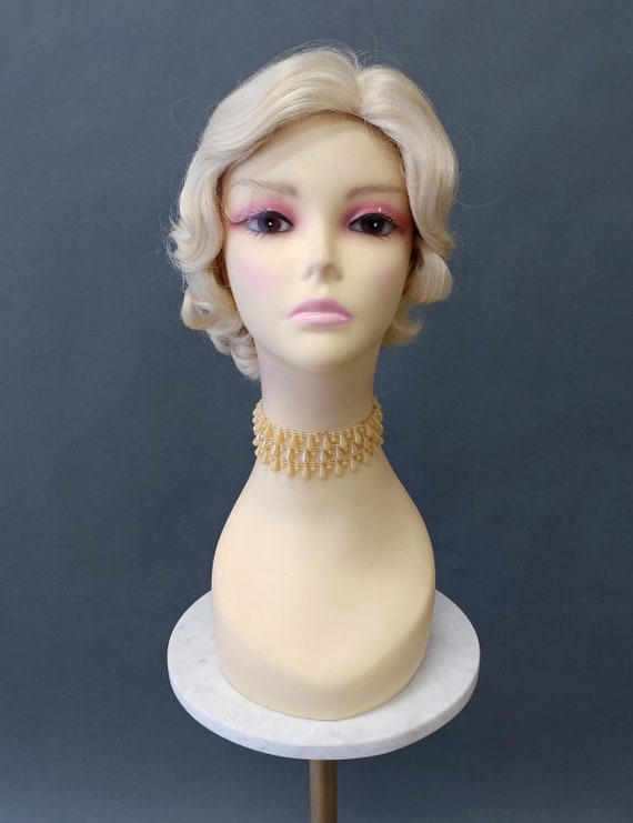 1920\'s Fingerwave Flapper Costume Blond Deluxe Wig Amazon.com: STfantasy 20S Finger Wave Wig Flapper Curly  main image 2