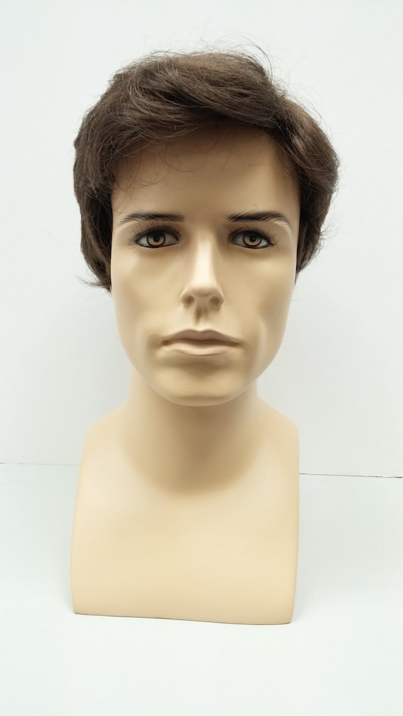 Short Light Brown Men S Wig Men S Side Part Wig Etsy