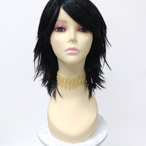 Black shag costume wig Amazon.com: Black Shag 60 main image 4