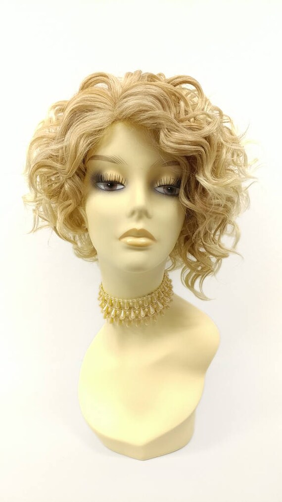 Fair Strawberry Blonde W Light Blonde Ends Short Curly Side Etsy