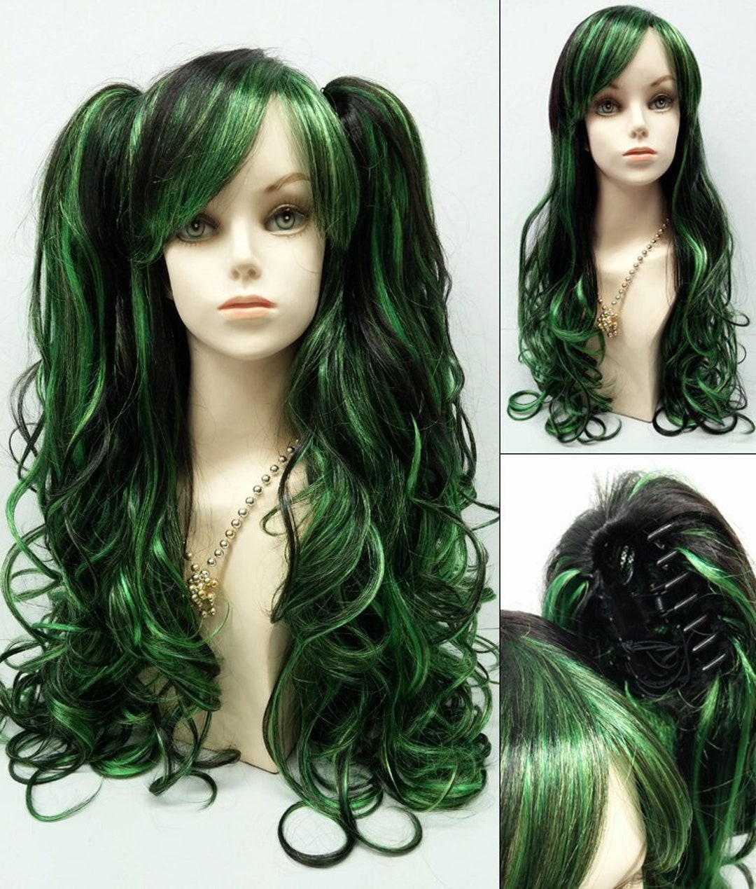 Long 30 Inch Green Black Lolita Style Fashion Wig. Harajuku Fashion Wig. 23 152 lolita dgreen black Etsy Canada