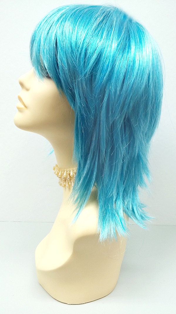 12'' Bob Cut Saxe Blue Synthetic Cosplay Wig NEW 12'' Bob Cut Saxe Blue Synthetic Cosplay Wig NEW